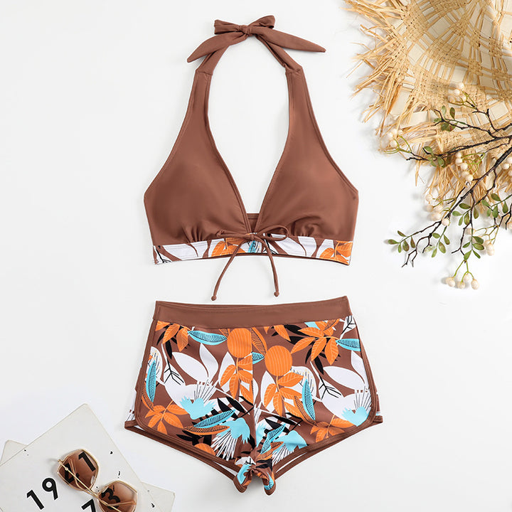 Women's Sporty Bikini Set with Concealed Belly Mune Fashion