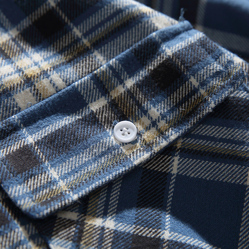 Unisex Checked Overshirt in Boxy Cut with Chest Flap Pockets made of Soft Flannel Mune Fashion