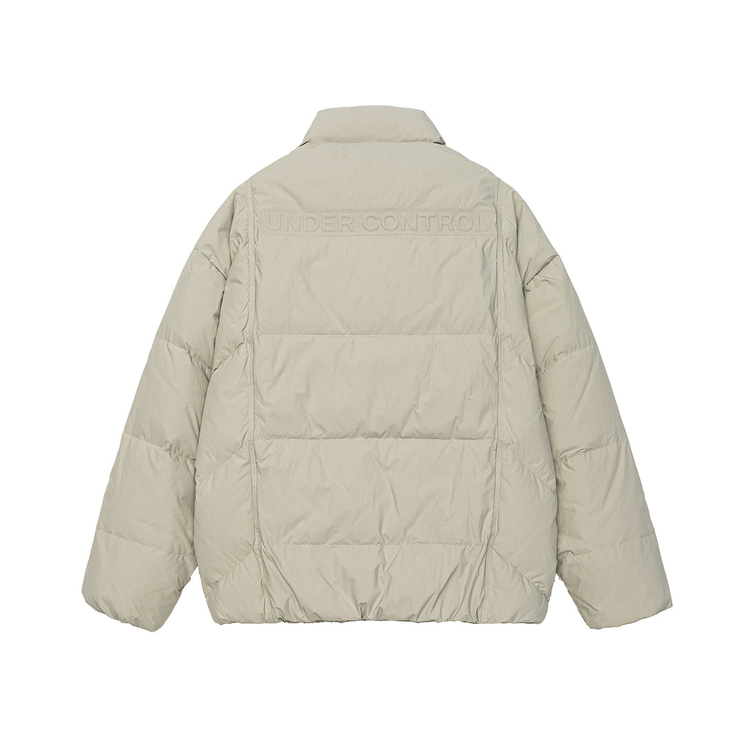 Unisex Oversized quilted winter jacket with high stand-up collar and concealed zipper Mune Fashion