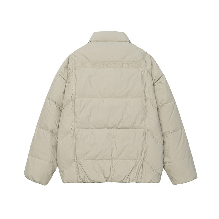 Unisex Oversized quilted winter jacket with high stand-up collar and concealed zipper Mune Fashion