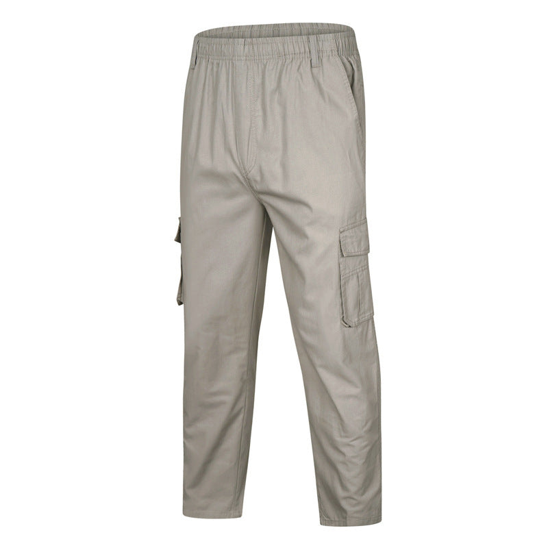 Men's loosely fitting cargo pants with elastic waistband and multiple pockets Mune Fashion