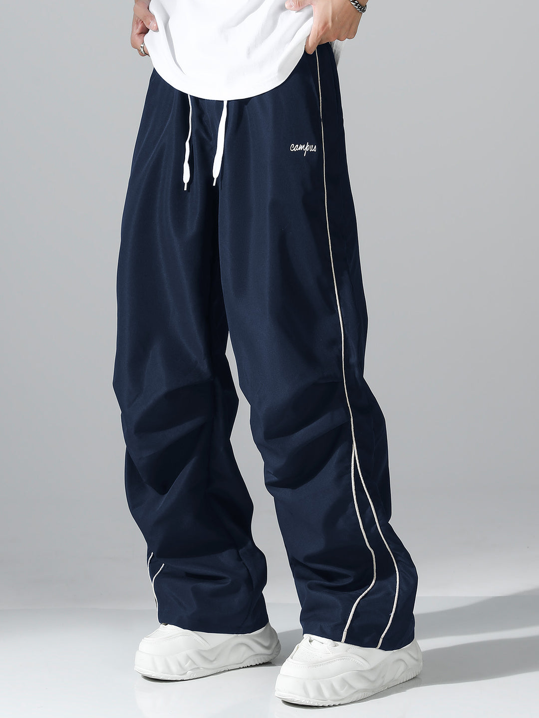 Men Comfortable Leisure and Sports Pants with Elastic Waistband and Side Pockets Mune Fashion