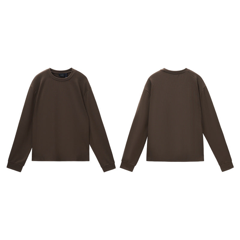 Men's long-sleeve shirt made of fine rib structure with round neckline Mune Fashion