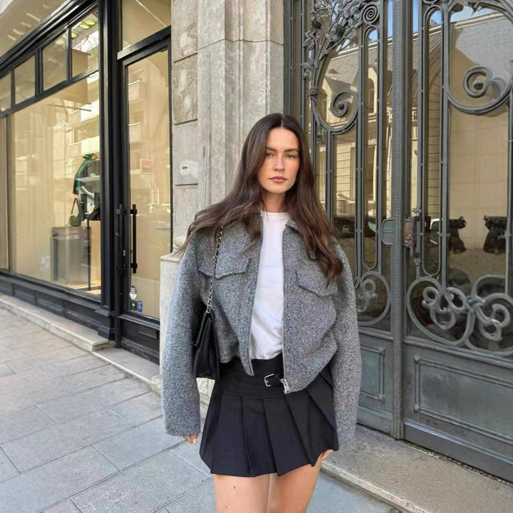 Women's Elegant Oversize Jacket with Detail Pockets Mune Fashion