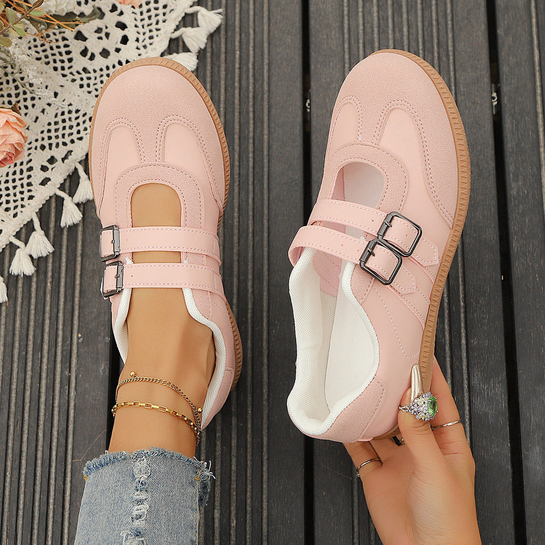 Women Comfortable Sneakers with Double Velcro Closure Mune Fashion