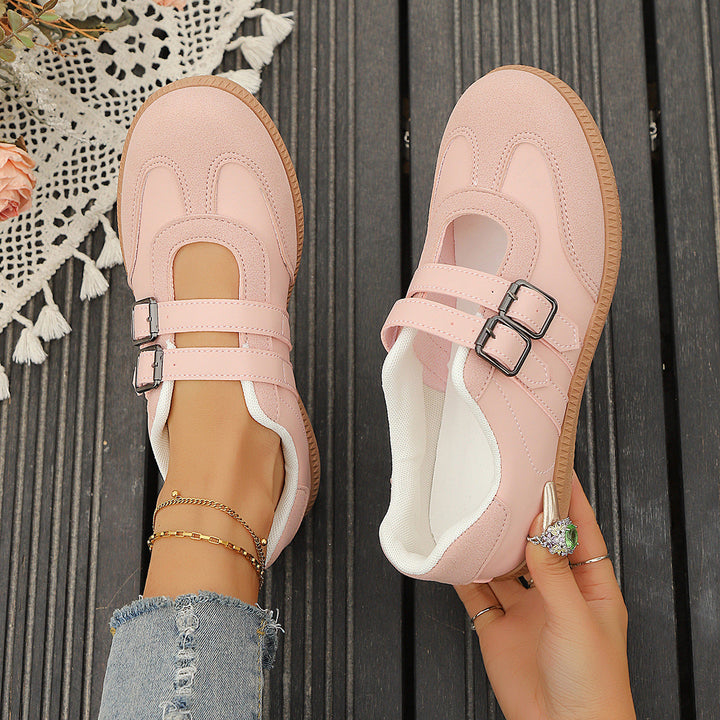 Women Comfortable Sneakers with Double Velcro Closure Mune Fashion