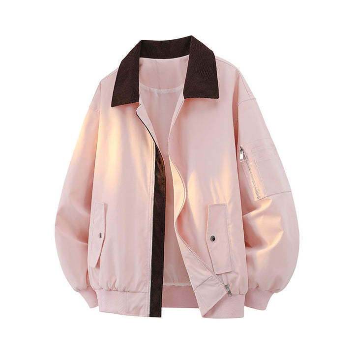 Men's Stylish Bomber Jacket with Cord Collar Mune Fashion