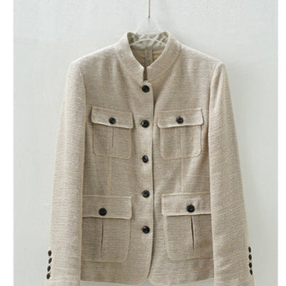 Women's Stylish Short Jacket with Pockets Mune Fashion