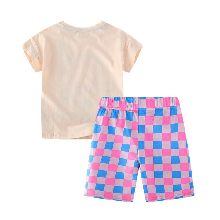 Children's leisure set with a cheerful flower motif Mune Fashion