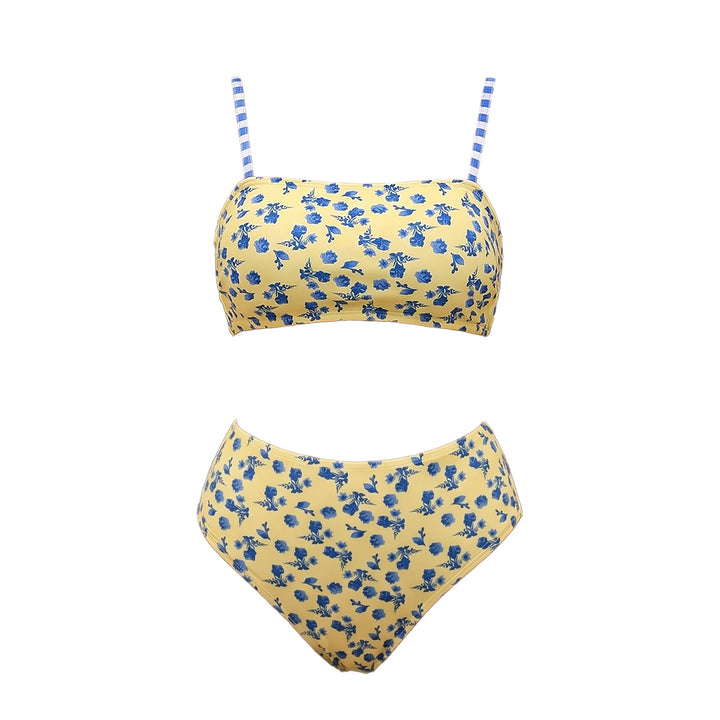 Women's High-Waisted Bikini Set with Floral Design Mune Fashion