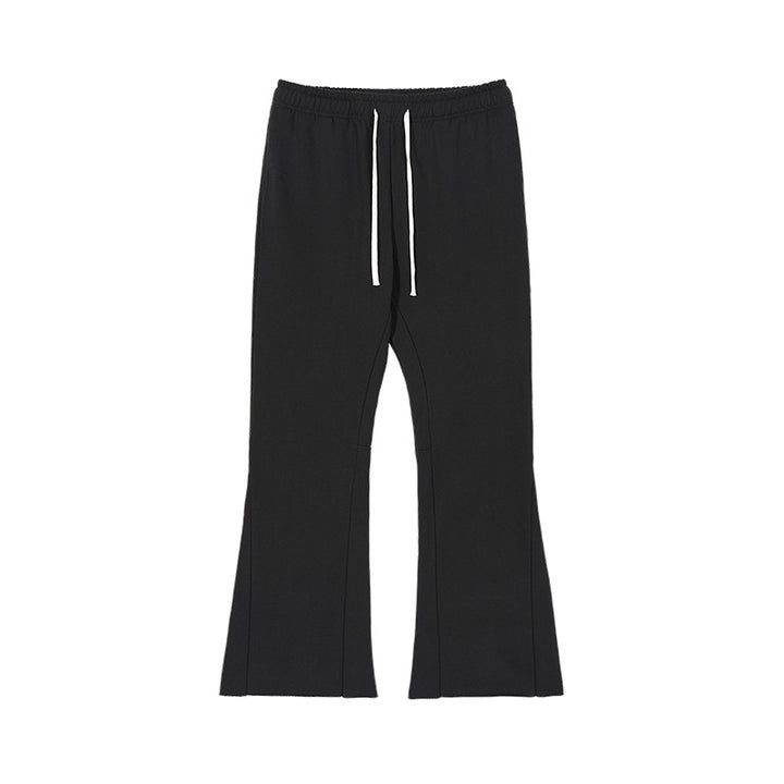 Women Flared Sweatpants with Wide Leg, Elastic Waistband and Drawstring Mune Fashion