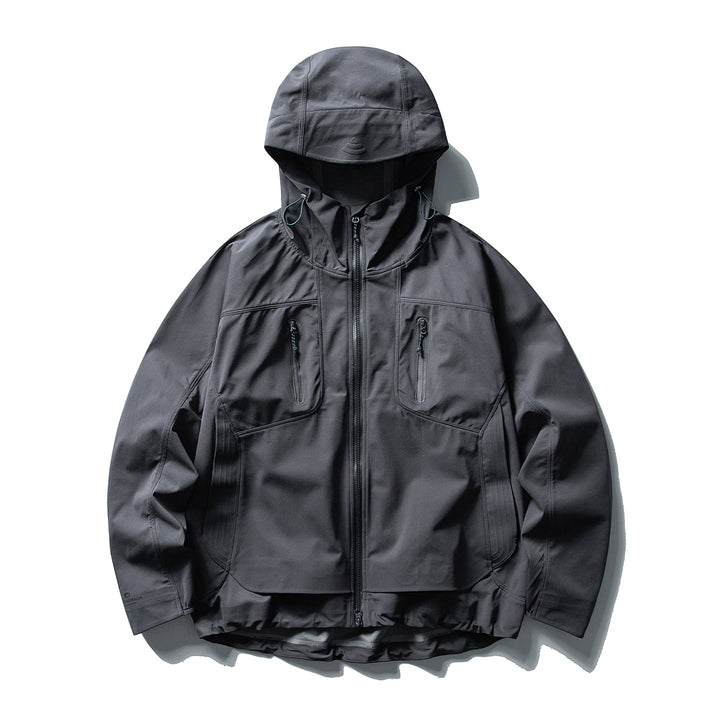 Women's water-repellent softshell jacket with hood and two-way zipper Mune Fashion
