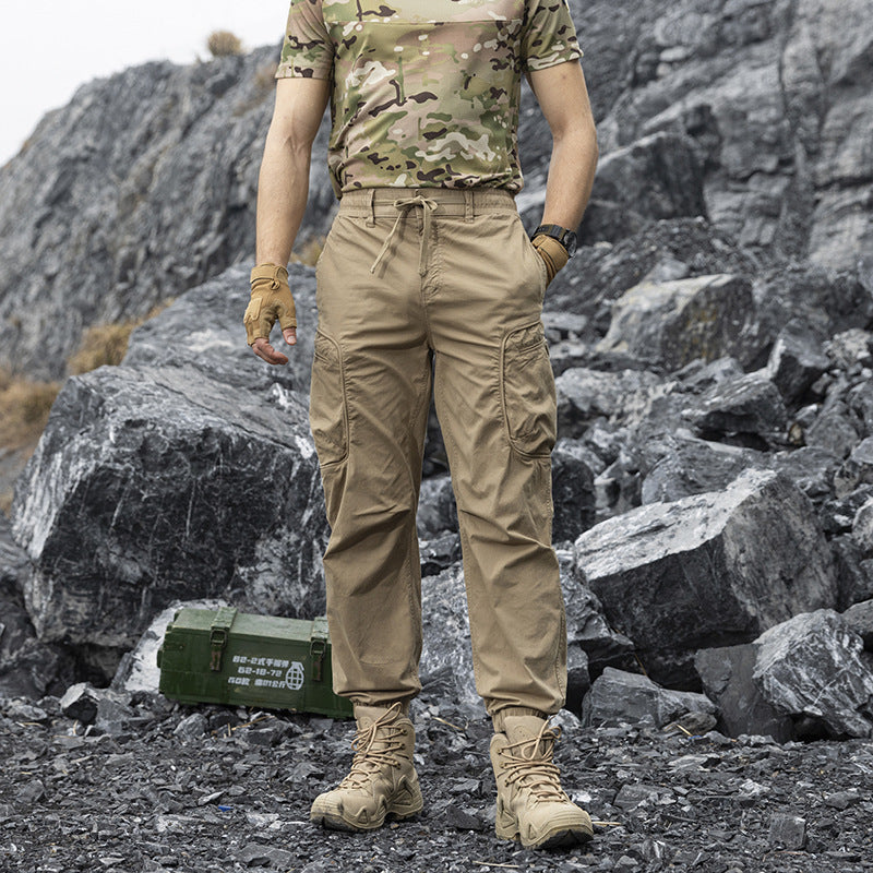 Men's Lightweight Trekking Cargo Pants in Jogger Cut with Elastic Ankle Closure and Multifunctional Side Flap Pockets Mune Fashion