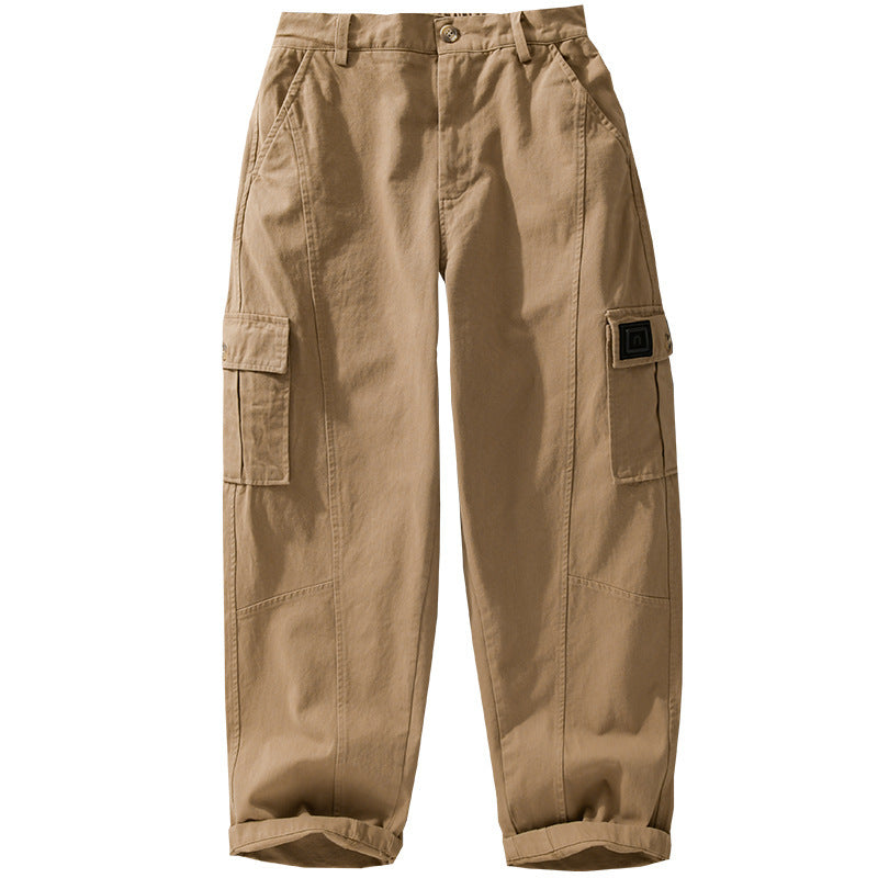 Men's Utility Cargo Pants made of cotton twill with patch leg pockets and relaxed tapered fit Mune Fashion