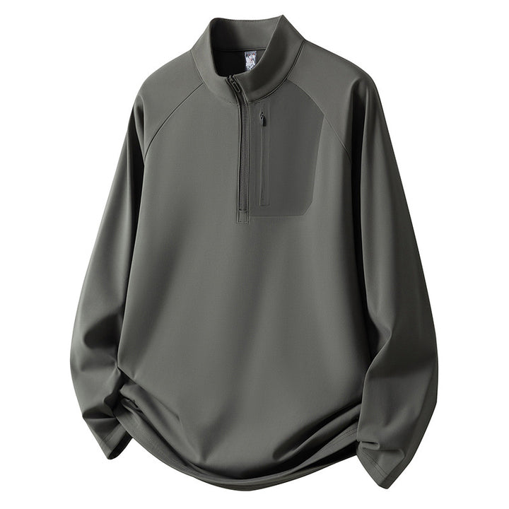 Men's Sport Fleece Pullover with Zipper Mune Fashion