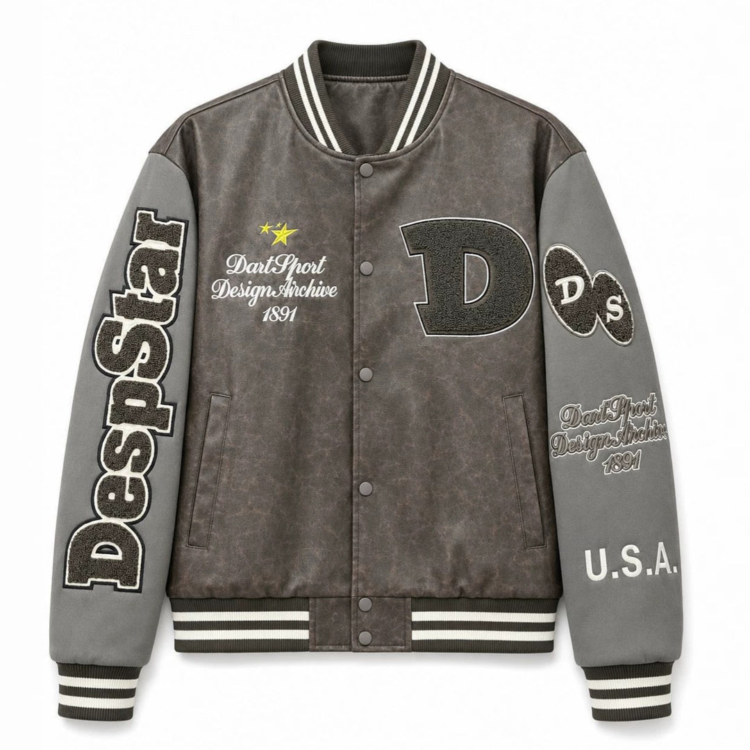 Men's Stylish Bomber Jacket with Embroidered Design Mune Fashion