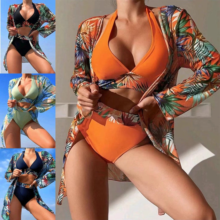 Women's Bikini Set with Floral Cover-Up Mune Fashion