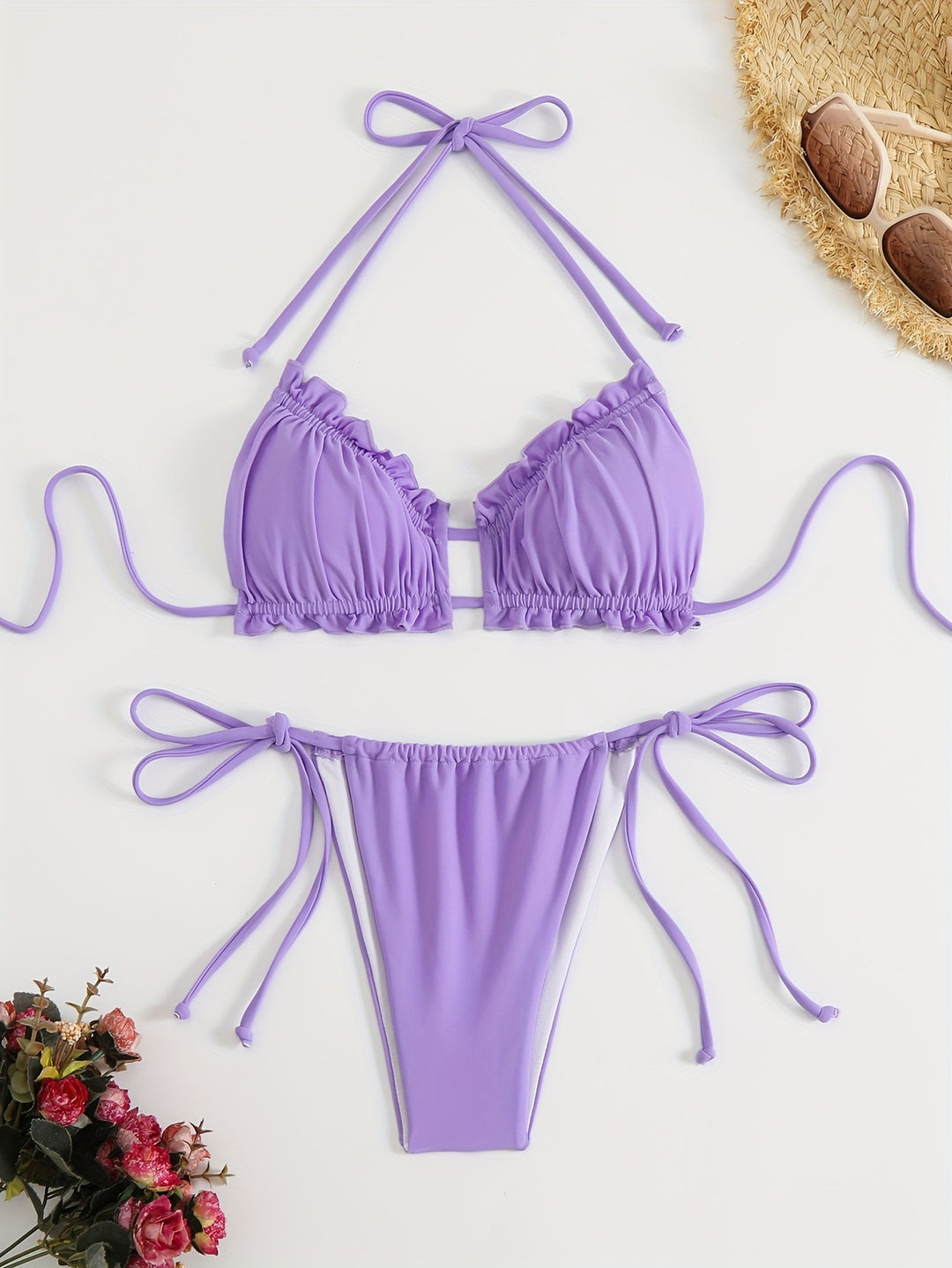 Women's Ruffled Bikini with Adjustable Straps Mune Fashion