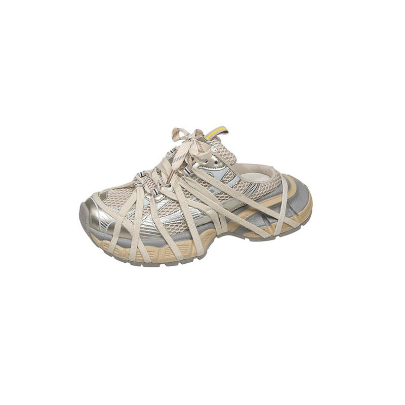 Damen Chunky-Sneaker mit mehrfachen Zier‑Riemen, atmungsaktivem Mesh und ergonomischer Plateau-Sohle Mune Fashion
