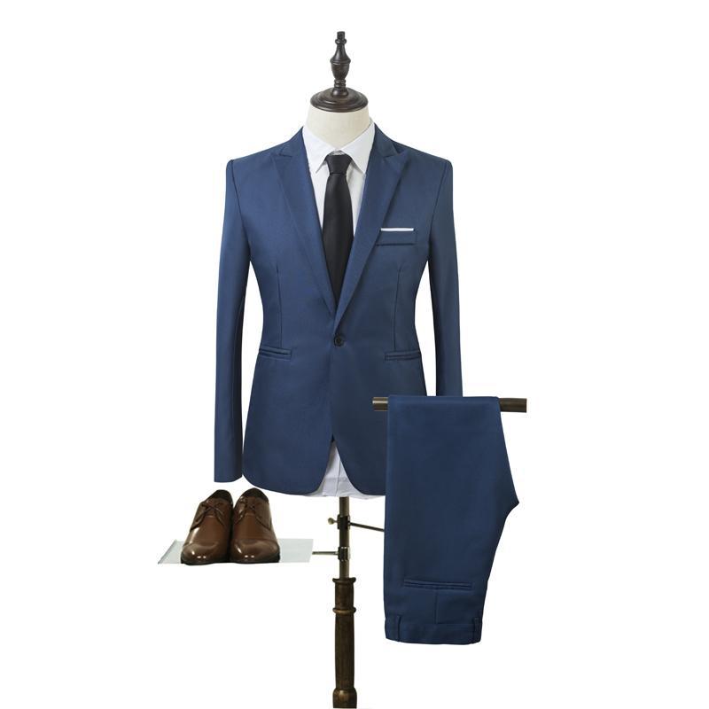 Men's slim business suit with tailored jacket and chinos Mune Fashion