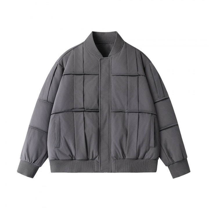 Unisex Boxy-padded Bomber jacket in oversized cut with ribbed hem and stand-up collar Mune Fashion