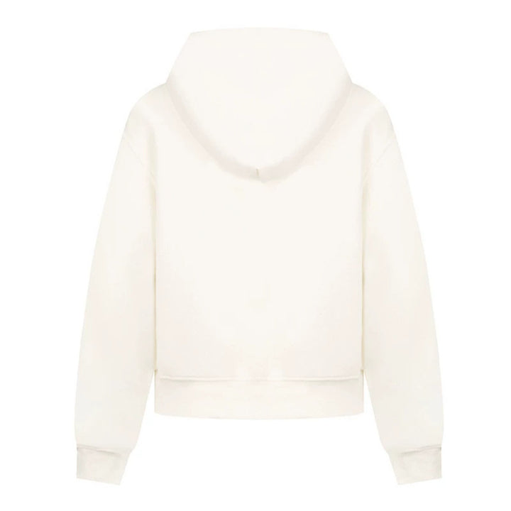 Women's hooded sweat jacket with decorative loops and metal button details Mune Fashion