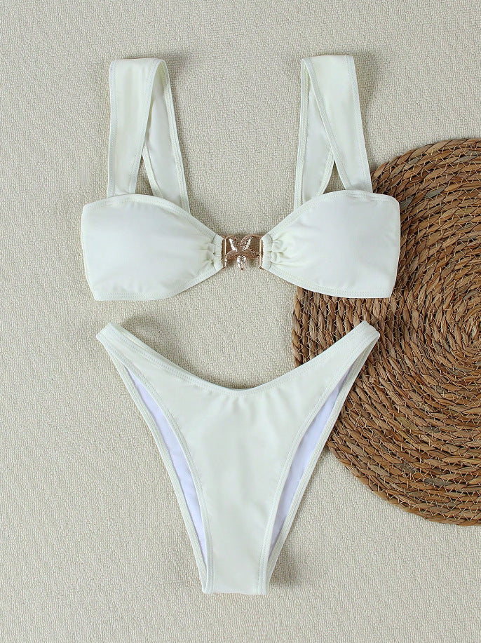 Women's bikini set with elegant knot detail and high-quality binding pattern Mune Fashion