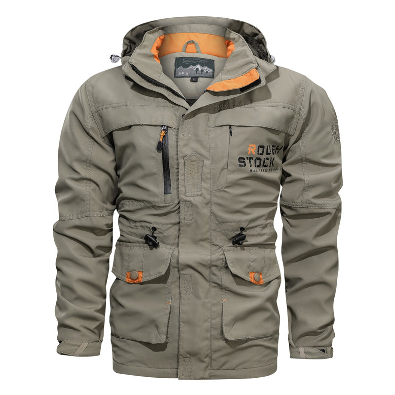 Men's waterproof and windproof outdoor parka with detachable hood Mune Fashion