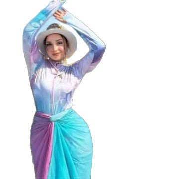 Women's fashionable beach suit with wrap skirt and UV protection Mune Fashion