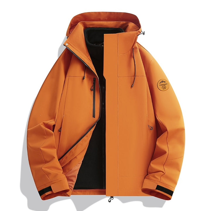 Men's Waterproof Softshell Jacket with Fleece Lining, Adjustable Hood & Zip Breast Pocket Mune Fashion