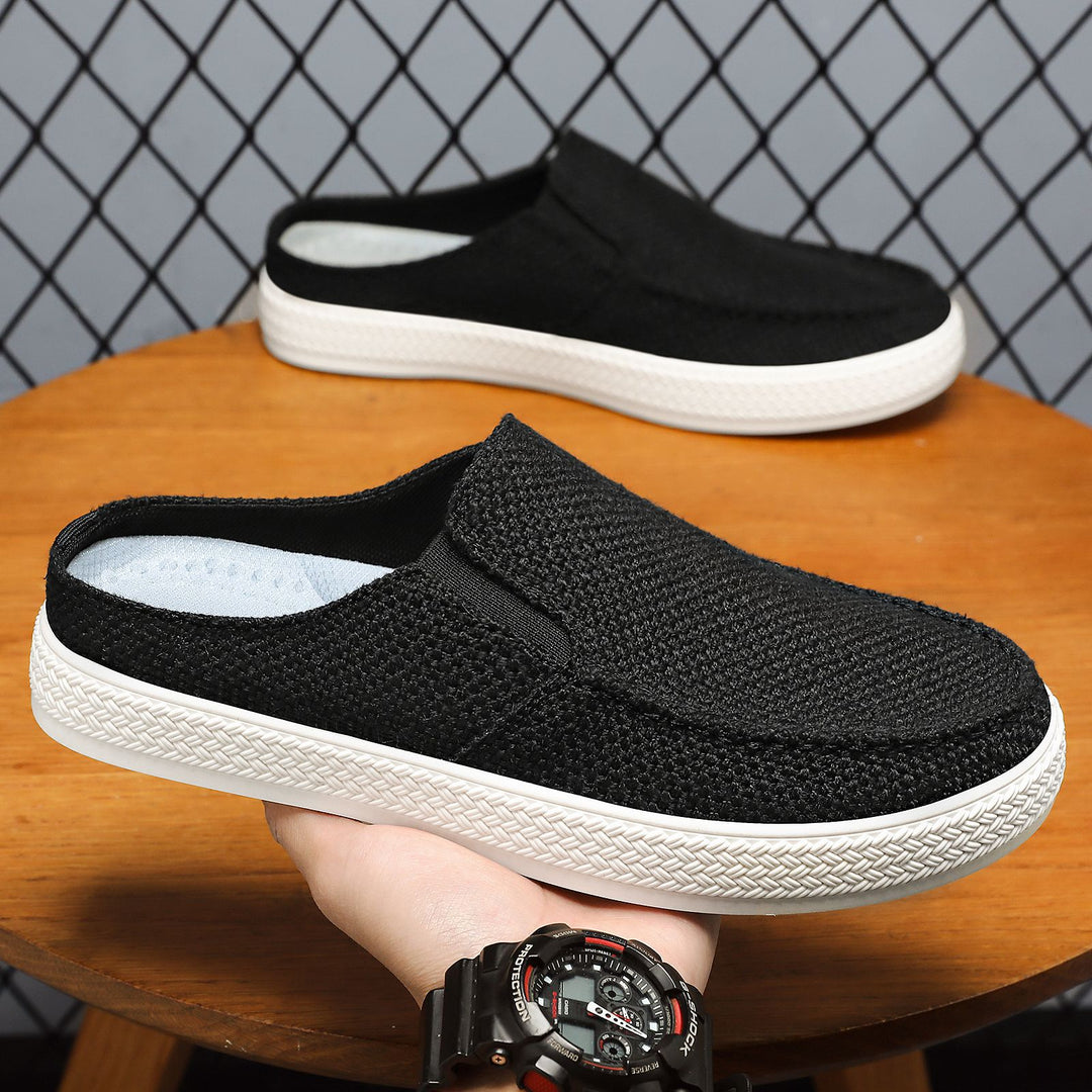 Ladies nan Slip-On Mule Sneaker with woven textile upper material and profiled rubber sole Mune Fashion