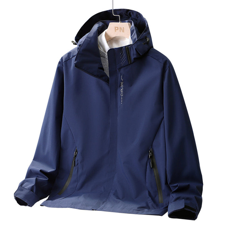 Women's Lightweight Softshell Hooded Jacket with Windproof Storm Flap and Concealed Zipper Pockets Mune Fashion