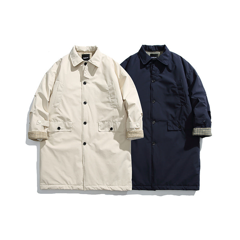 Men's Padded Coat with Shirt Collar and Thermal Lining Mune Fashion