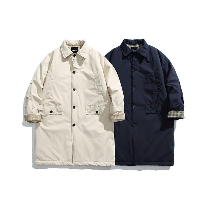 Men's Padded Coat with Shirt Collar and Thermal Lining Mune Fashion
