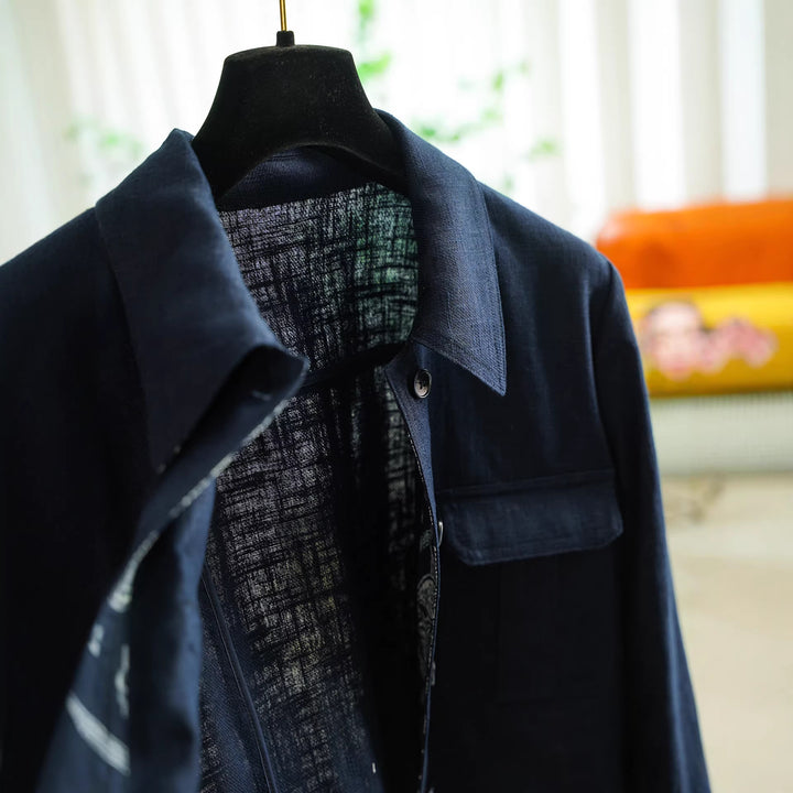 Women's Fashionable Cotton Jacket with Asymmetrical Collar Mune Fashion