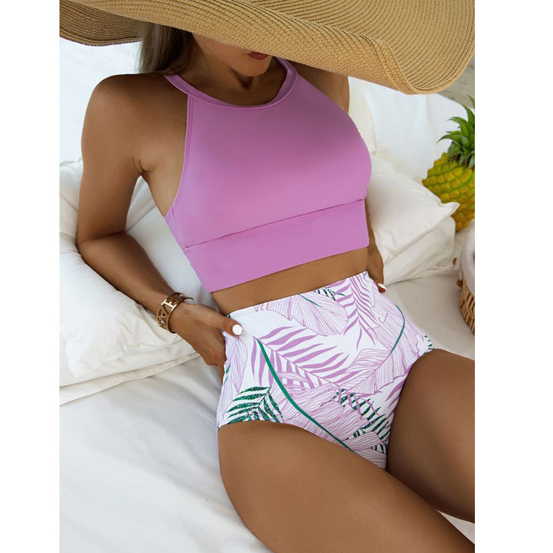 Women’s bikini set with high-cut bottoms and sporty top Mune Fashion