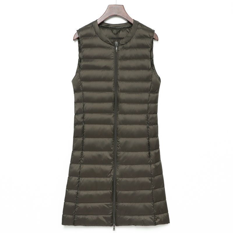 Ladies Long Quilted Thermal Vest with A-Line Silhouette Mune Fashion