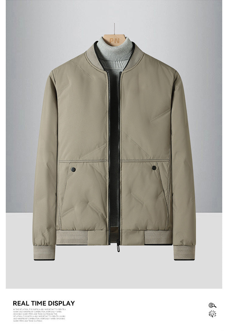 Men's Lightweight Transition Jacket with High Stand Collar and Practical Pockets Mune Fashion