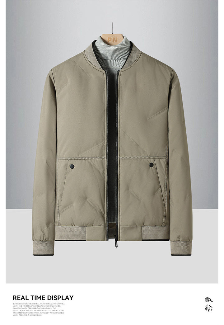 Men's Lightweight Transition Jacket with High Stand Collar and Practical Pockets Mune Fashion