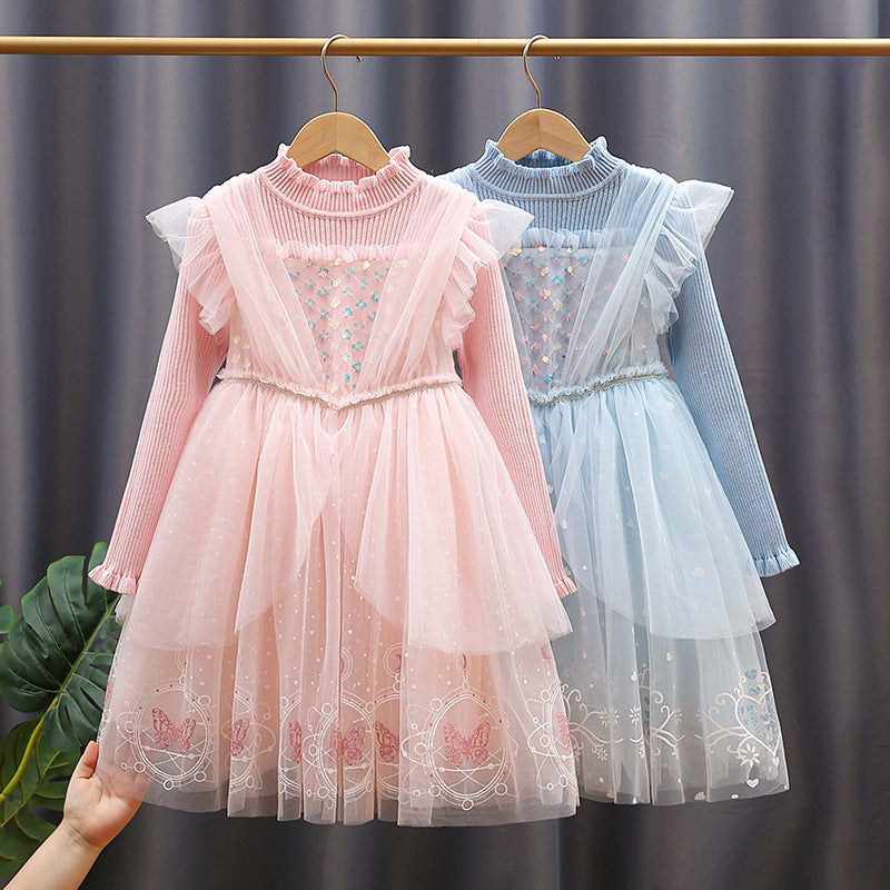 Girls Festive Dress in Princess Style Mune Fashion