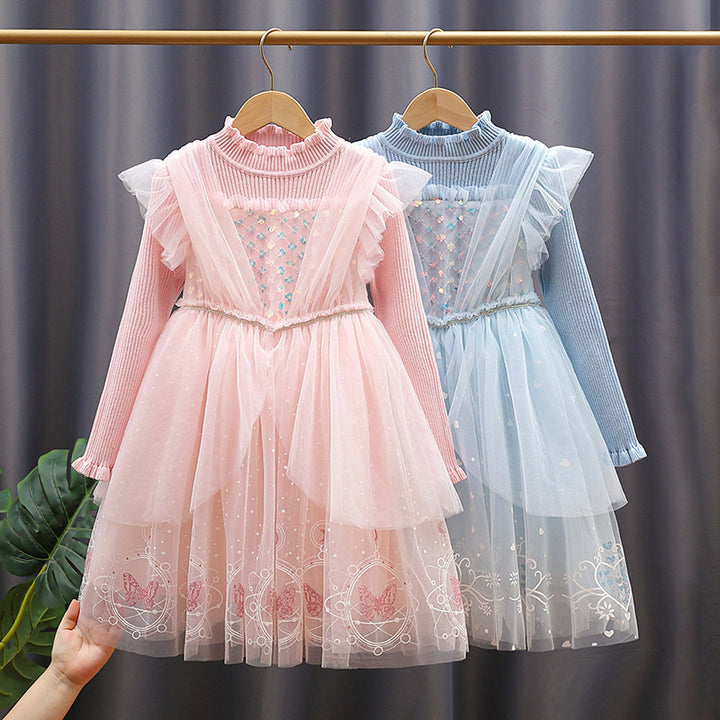 Girls Festive Dress in Princess Style Mune Fashion
