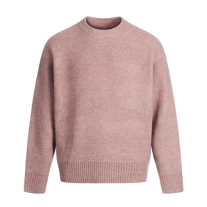Unisex Large Round Neck Sweater made of soft fine knit with ribbed hem Mune Fashion
