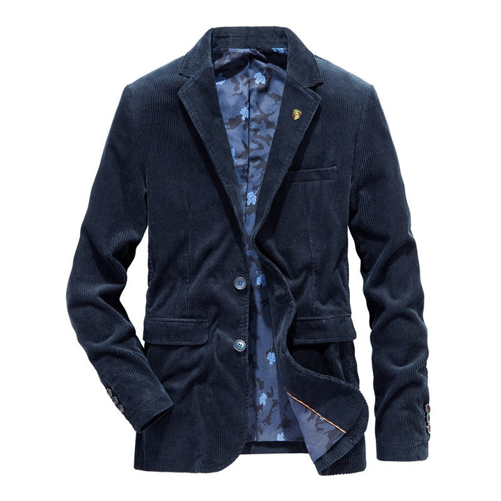 Men's fine corduroy blazer in tailored fit with notch lapels and padded inner pockets Mune Fashion