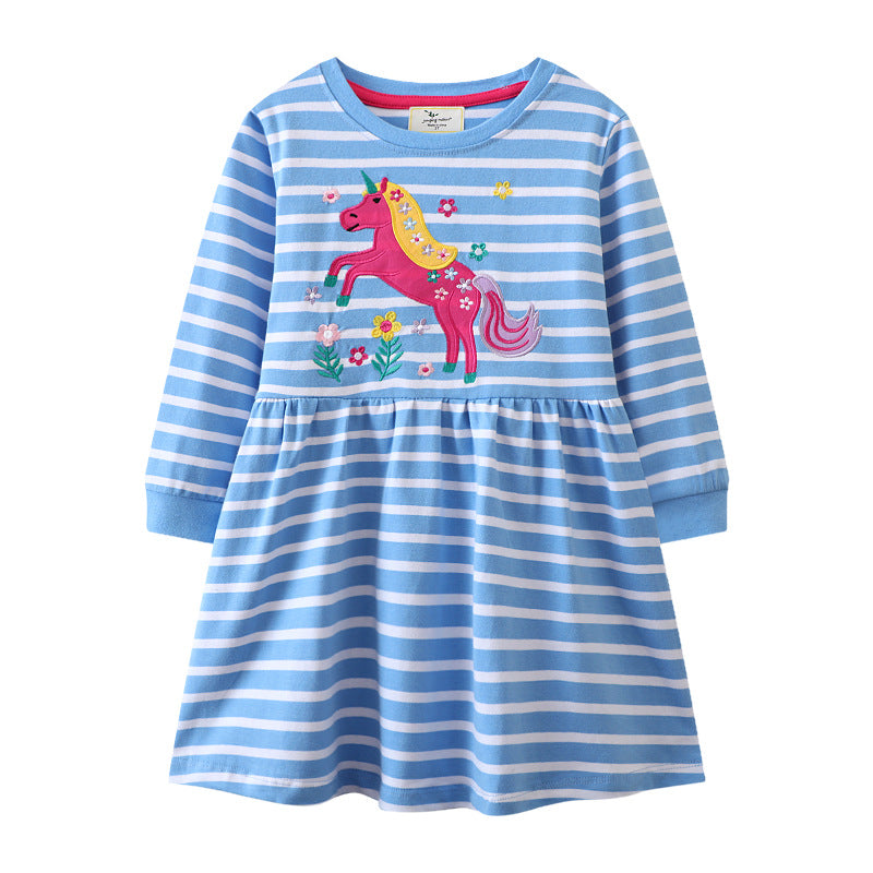 Girls casual dress with cute unicorn design Mune Fashion