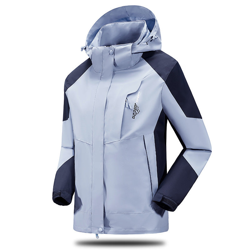 Men's water- and windproof softshell outdoor jacket with adjustable hood and zippered pockets Mune Fashion