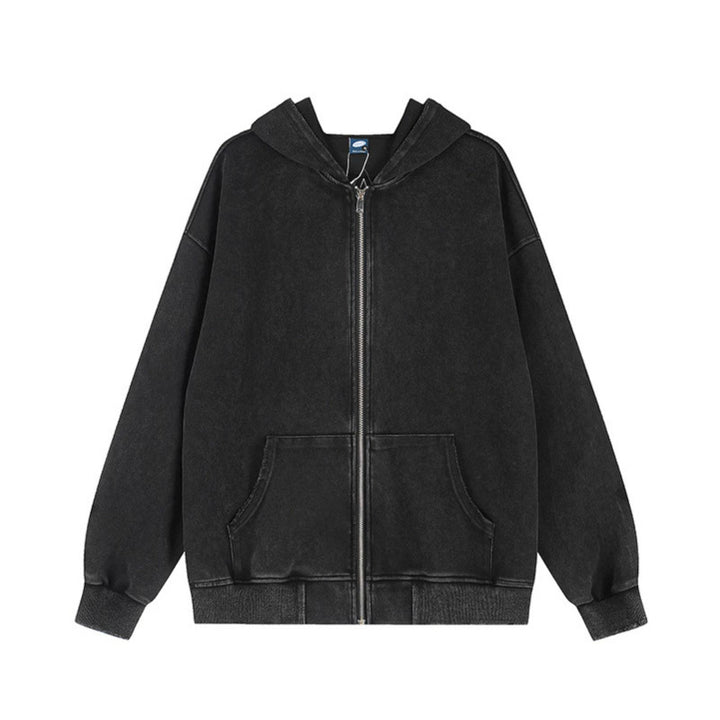 Women Oversize Hoodie Sweatshirt with Star Appliqués and Vintage Wash Mune Fashion