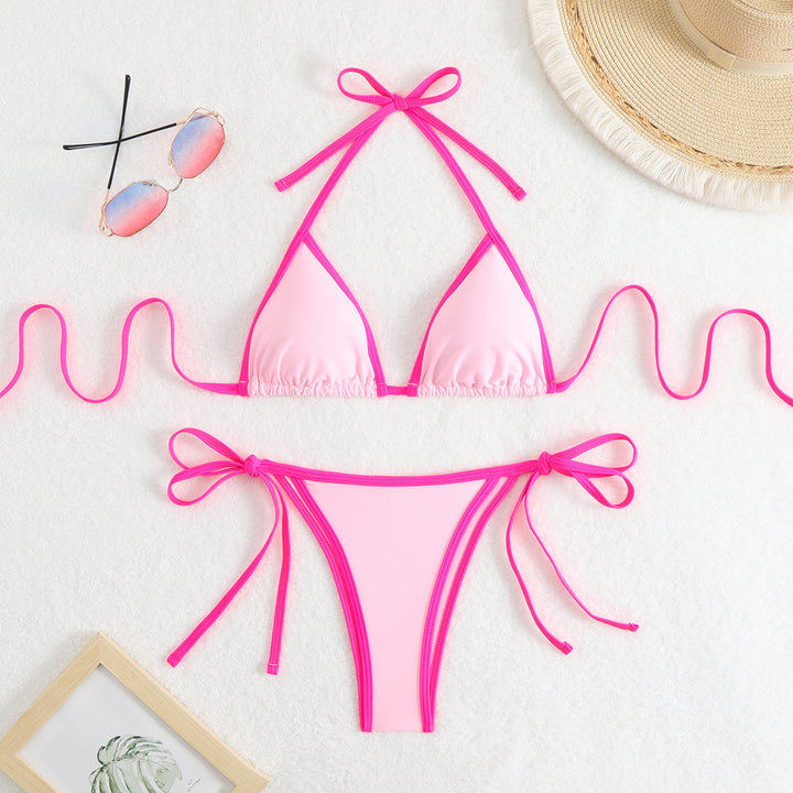 Women Triangle Bikini with Adjustable Straps Mune Fashion