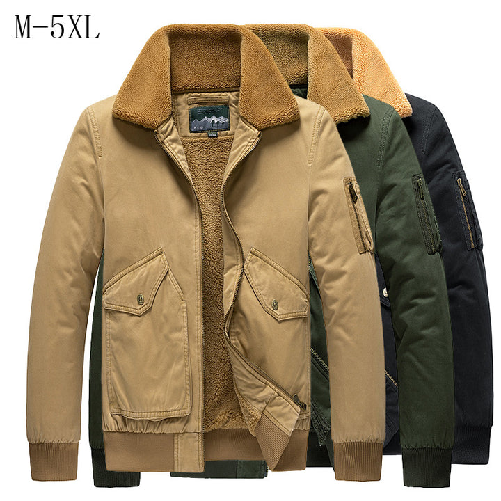 Men's Thermo Bomber Jacket in Aviator Style with Teddy Lining and Flap Pockets Mune Fashion