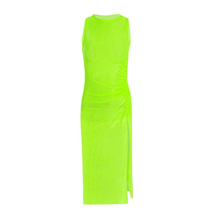 Women Elegant, figure-hugging midnight dress with pleats Mune Fashion