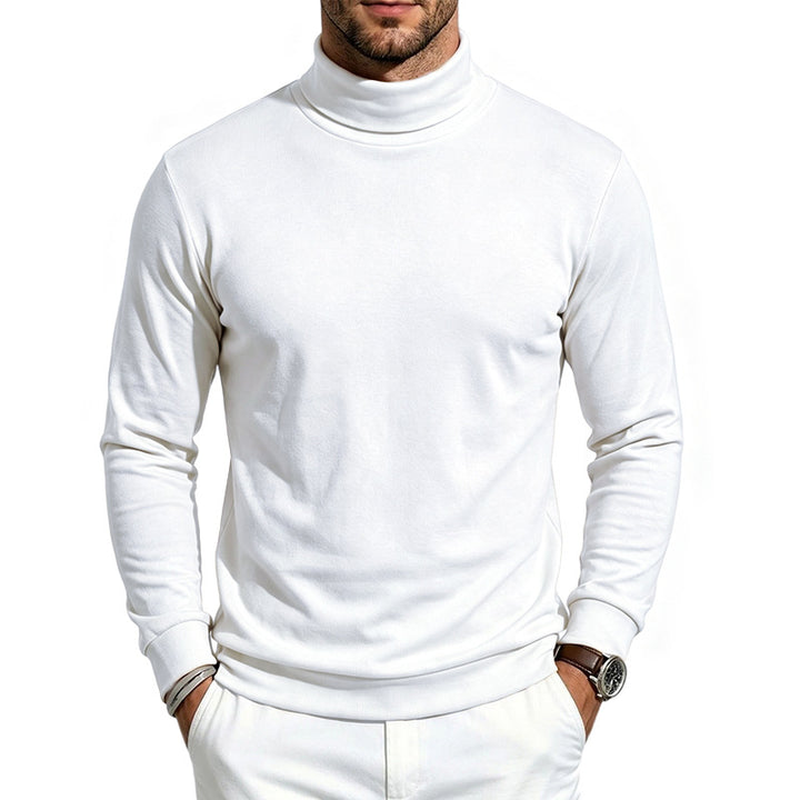 Men's fine knit roll neck sweater with a slim silhouette and elastic cuffs Mune Fashion